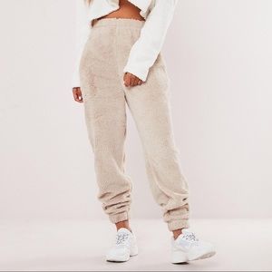 Missguided Borg Teddy Joggers